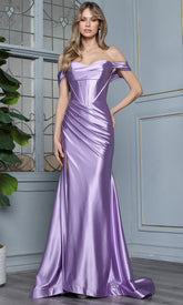 Adora Design 3380 - Lace-Up Back Corset Bodice Long Gown