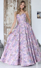 Adora Design 3385 - Textured Sweetheart Evening Gown