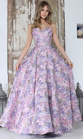 Adora Design 3385 - Textured Sweetheart Evening Gown