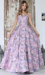 Adora Design 3385 - Textured Sweetheart Evening Gown