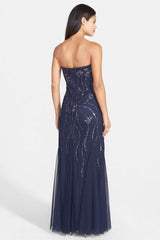 Adrianna Papell - 91897540SC Straight Across Bedazzled Dress