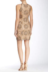 Adrianna Papell - Jewel Bedazzled Pattern Sheath Dress 41897070SC