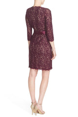 Adrianna Papell - 41910400SC English Lace Scalloped Dress with Tie