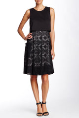 Adrianna Papell - Popover Lace A-Line Cocktail Dress 12241440SC