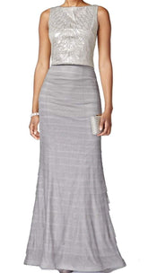 Adrianna Papell - Embellished Tiered Two Piece Dress 81928040SC