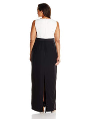 Adrianna Papell - Contrast Beaded Waist Dress with Jacket 81907701SC