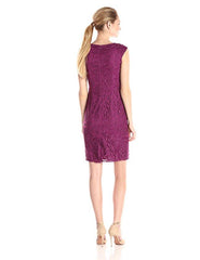 Adrianna Papell - Split V-Neck Lace Dress 15252690SC