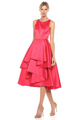 Adrianna Papell - Fit and Flare Tiered Tea Length Dress AP1E201685SC