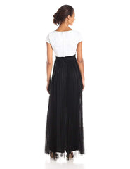 Adrianna Papell - Embroidered Floral A-line Tulle Dress 81907380SC