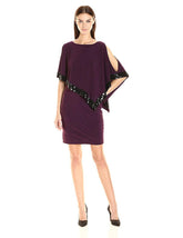 Adrianna Papell - Cold Shoulder Asymmetric Short Dress AP1D100418SC