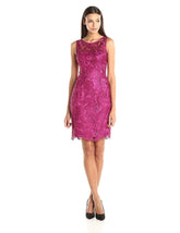 Adrianna Papell - 41863800SC Embroidered Lace Fitted Dress