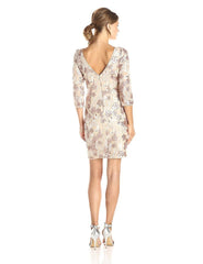 Aidan Mattox - 151A10540SC Bateau Embellished Sheath Cocktail Dress