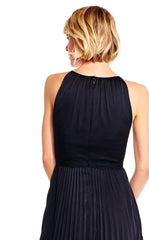 Adrianna Papell - Keyhole Front Pleated A-line Dress AP1E201701SC