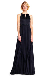 Adrianna Papell - Keyhole Front Pleated A-line Dress AP1E201701SC