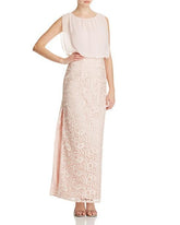 Aidan Mattox - 251704760SC Blouson Laced Long Dress with Slit