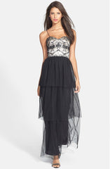 Adrianna Papell - 231M52830SC Floral Tiered A-line Dress