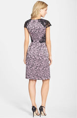 Adrianna Papell - 15238790SC Floral Jacquard and Lace Dress