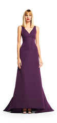 Adrianna Papell - Sleeveless V Neck A-line Long Gown AP1E200412SC