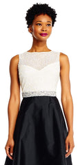 Adrianna Papell - AP1E201225SC Embellished Two Toned A-line Gown