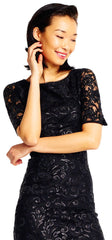 Adrianna Papell - Lace Fitted Bodice A-line Dress AP1E201418SC