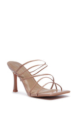 AKIRA HUGHIE NUDE NEW STRAPPY SLIP ON SANDAL