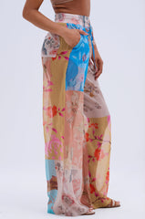 LILY CHIFFON WIDE LEG PANT