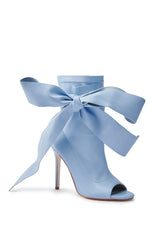 AZALEA WANG KLARICE BLUE OPEN TOE BOOTIE