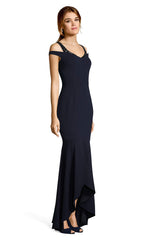 Adrianna Papell - Beaded V-Neck High Low Dress AP1E202959SC