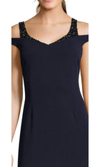 Adrianna Papell - Beaded V-Neck High Low Dress AP1E202959SC