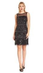 Adrianna Papell - Short Embellished Sheath Dress AP1E203952SC
