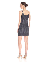 Adrianna Papell - Contrast Beaded Scoop Short Dress 41906570SC