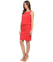 Adrianna Papell - 12242070SC Sleeveless Scallop Hem Popover Dress