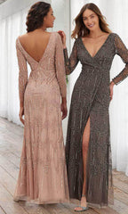 Adrianna Papell Platinum 40371 - Faux Wrap Evening Dress