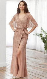 Adrianna Papell Platinum 40375 - Faux Wrap Evening Dress