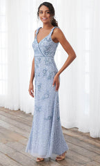 Adrianna Papell Platinum 40397 - Beaded A-Line Long Dress