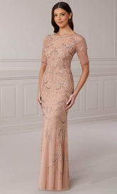 Adrianna Papell Platinum 40421 - Illusion Beaded Gown