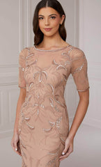 Adrianna Papell Platinum 40421 - Illusion Beaded Gown