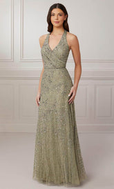 Adrianna Papell Platinum 40426 - Jeweled Column Prom Gown