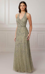 Adrianna Papell Platinum 40426 - Jeweled Column Prom Gown