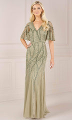 Adrianna Papell Platinum 40436 - Flutter Long Dress