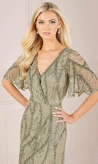 Adrianna Papell Platinum 40436 - Flutter Long Dress