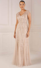 Adrianna Papell Platinum 40442 - V-Neck Dress