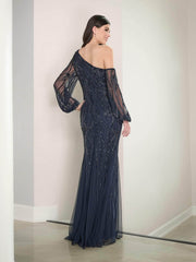 Adrianna Papell Platinum 40464 - Beaded One Shoulder Gown