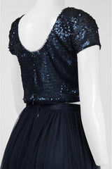 Adrianna Papell - Two-Piece Short Sleeve Sequined Dress AP1E200722SC