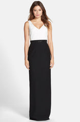 Adrianna Papell - Long Beaded Waist Dress with Bolero 81907700SC