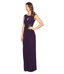 Adrianna Papell - Cross-Front Cutout Bodice Long Gown AP1E201175SC