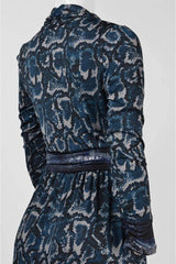 Adrianna Papell - 15246570SC Long Sleeve Snake Skin Print Dress
