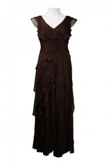 Adrianna Papell - V Neck Empire Tiered A-line Dress 81844461SC