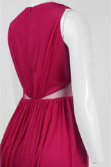 Adrianna Papell - Jewel Neck Illusion Cutout Midriff Dress 191926970SC