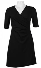 Adrianna Papell - AP1D100146SC Surpliced V-Neck Short Sleeve Dress